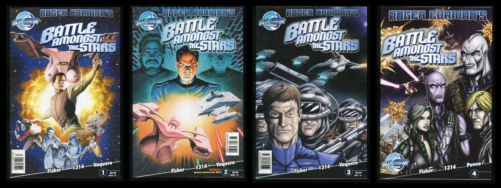 Battle Amongst the Stars Comic Set 1-2-3-4 Corman Beyond the Stars Movie Prequel