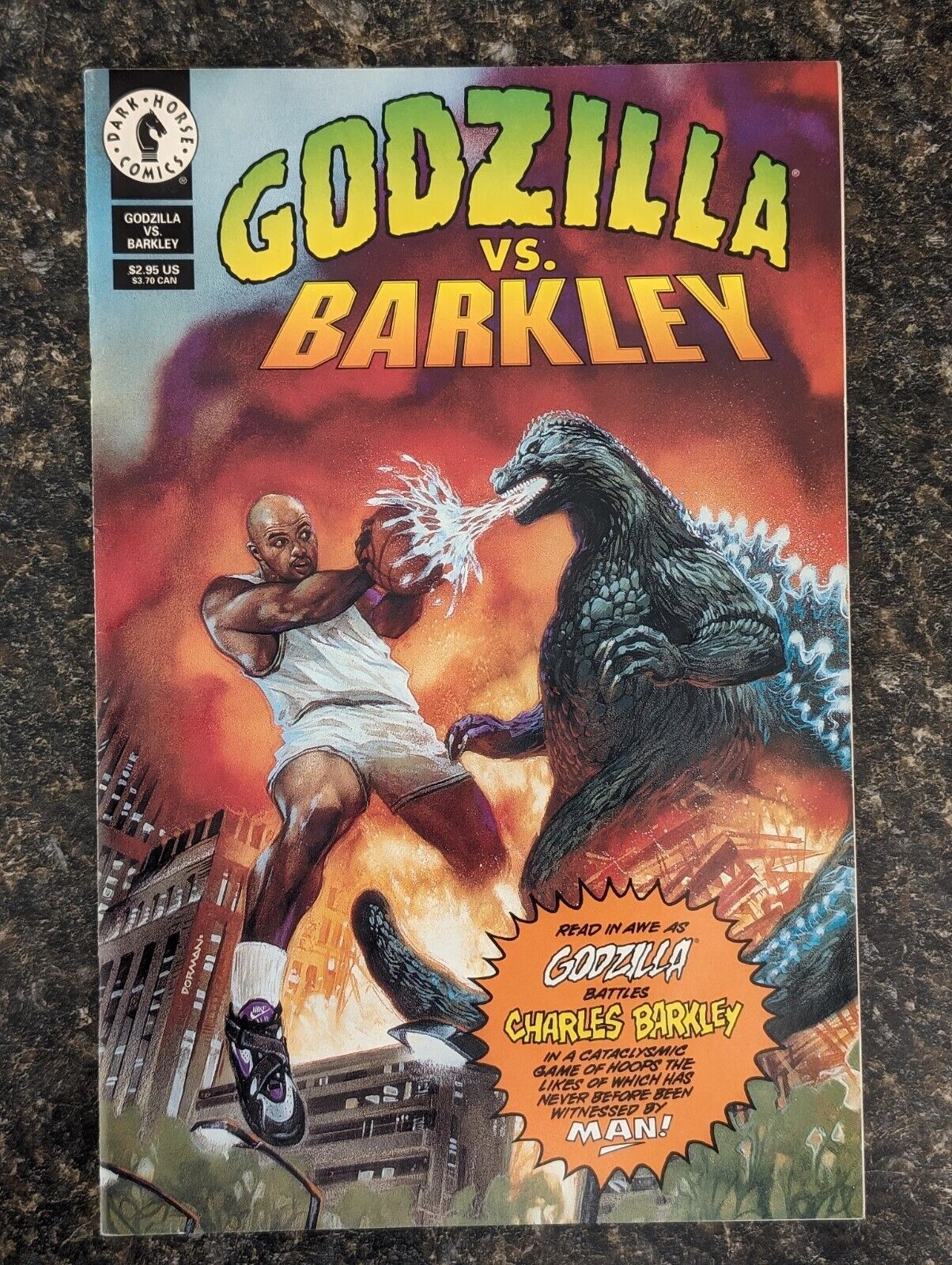 Godzilla vs Charles Barkley 1 1ST PRINT APPEARANCE Dark Horse Comic 1993