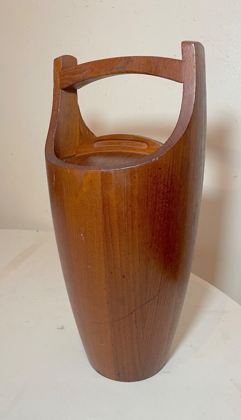 Vintage Handmade Dansk Teak Wood Ice Bucket Jens H Quistgaard Mid century Modern