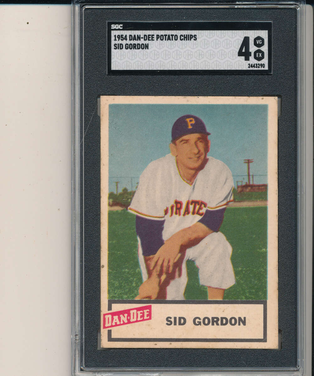 1954 dan-dee Potato Chips Sid Gordon ex trading card sgc 4 vg bm