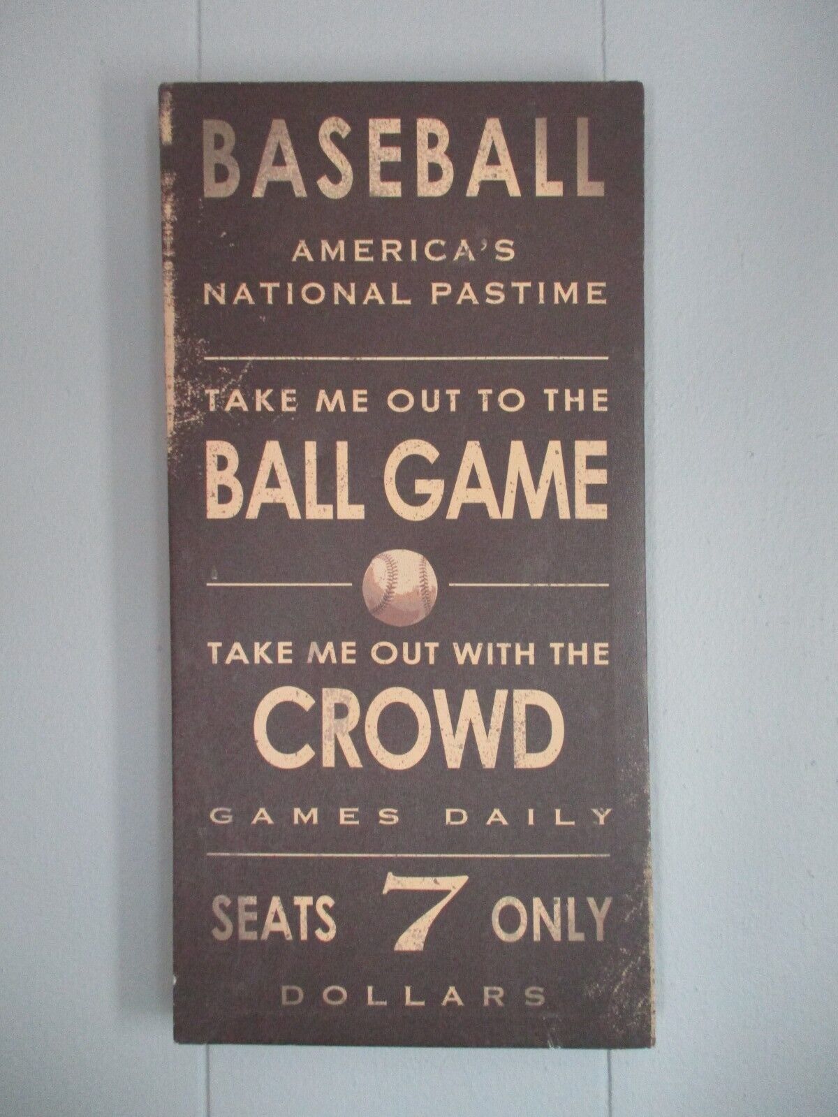 Baseball Vintage StyleTicket Wall Sign Man Cave Bar Decor 20\
