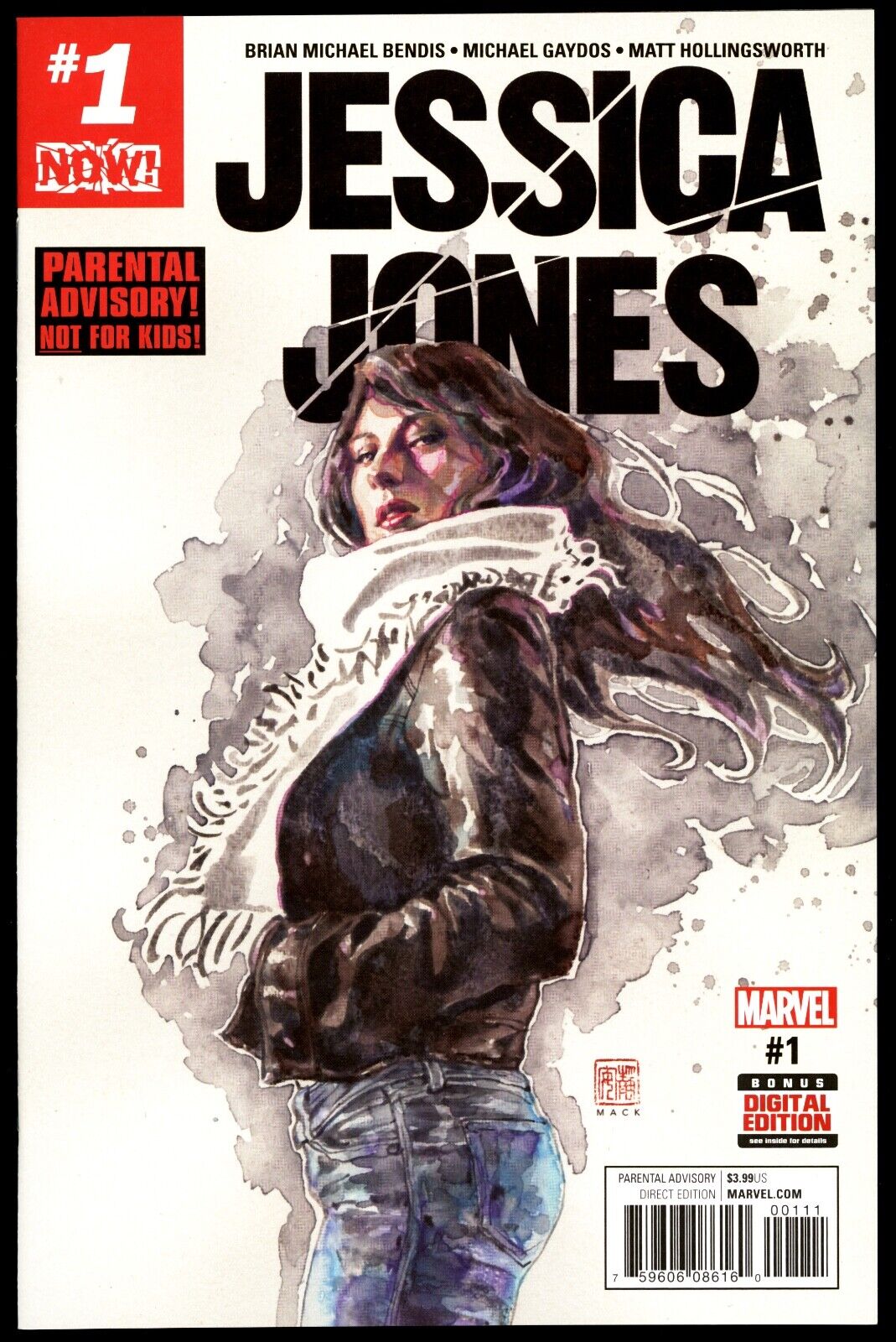 Jessica Jones #1 David Mack Cover Marvel Now Netflix TV Krysten Ritter Alias NM