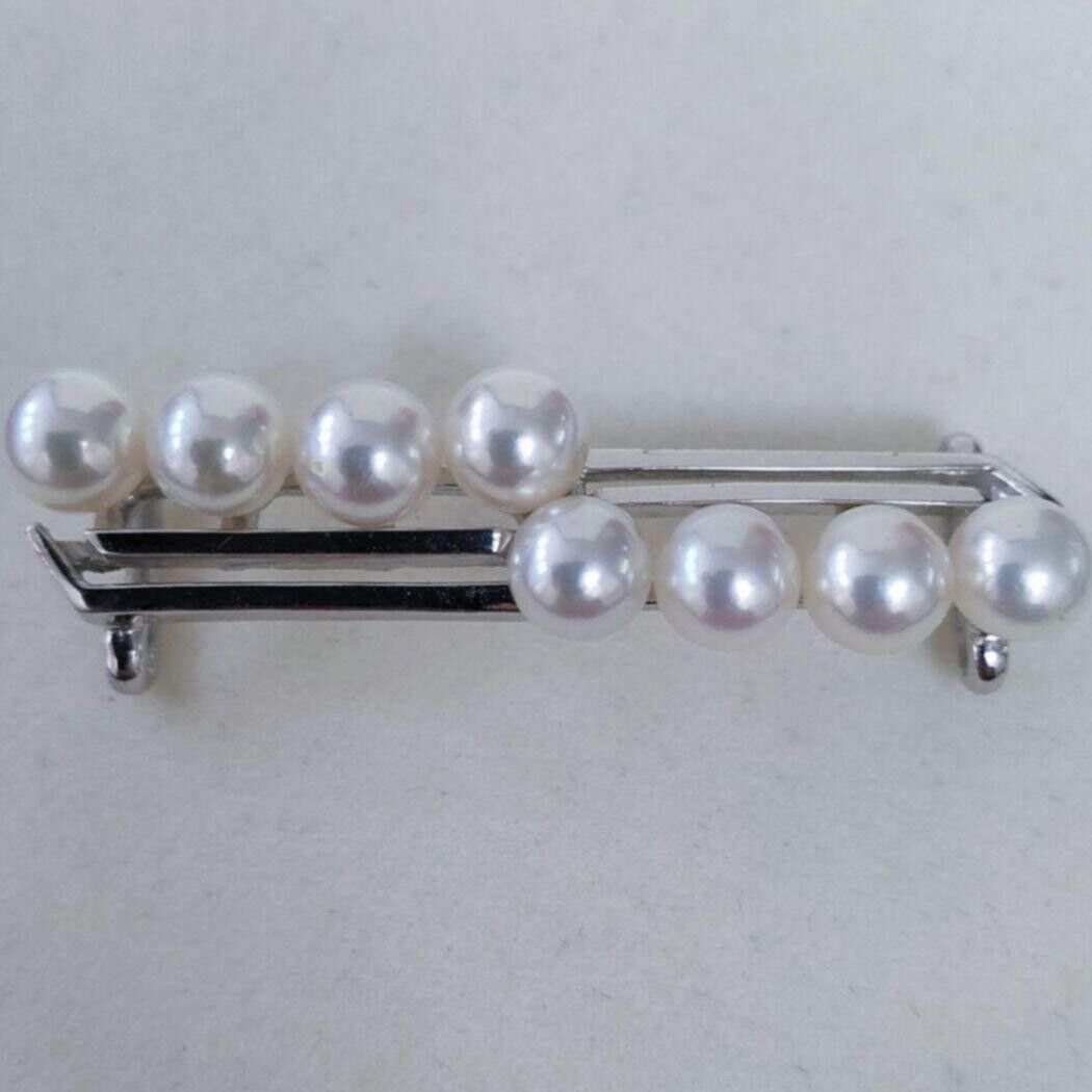 MIKIMOTO K14WG about 5 to 5.5mm Akoya Pearl Obidome Authentic Used from Japan
