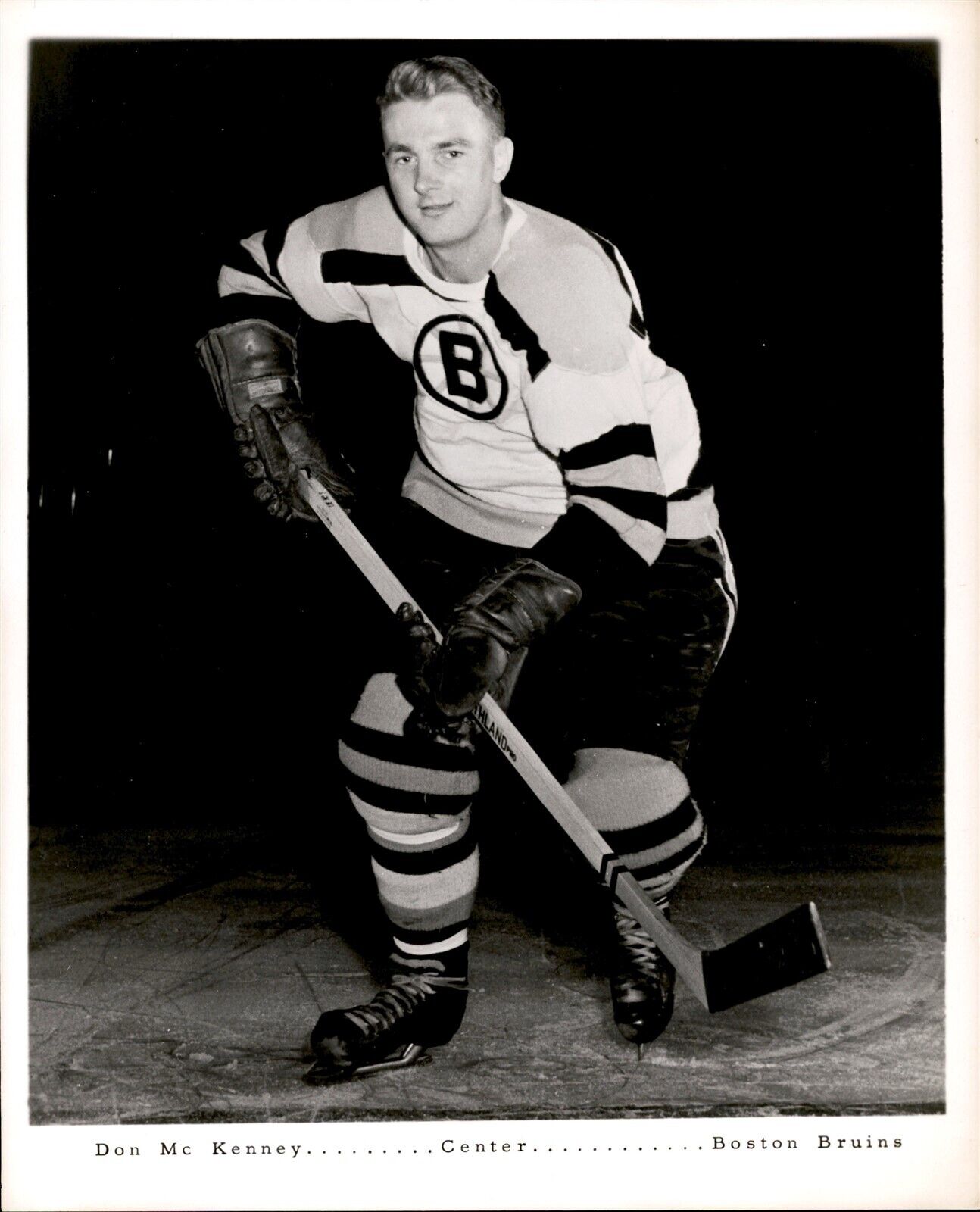 PF5 Original Photo DON MCKENNEY 1954-63 BOSTON BRUINS CLASSIC NHL HOCKEY CENTER