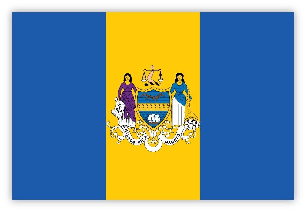 Philadelphia city flag Pennsylvania sticker decal 5\
