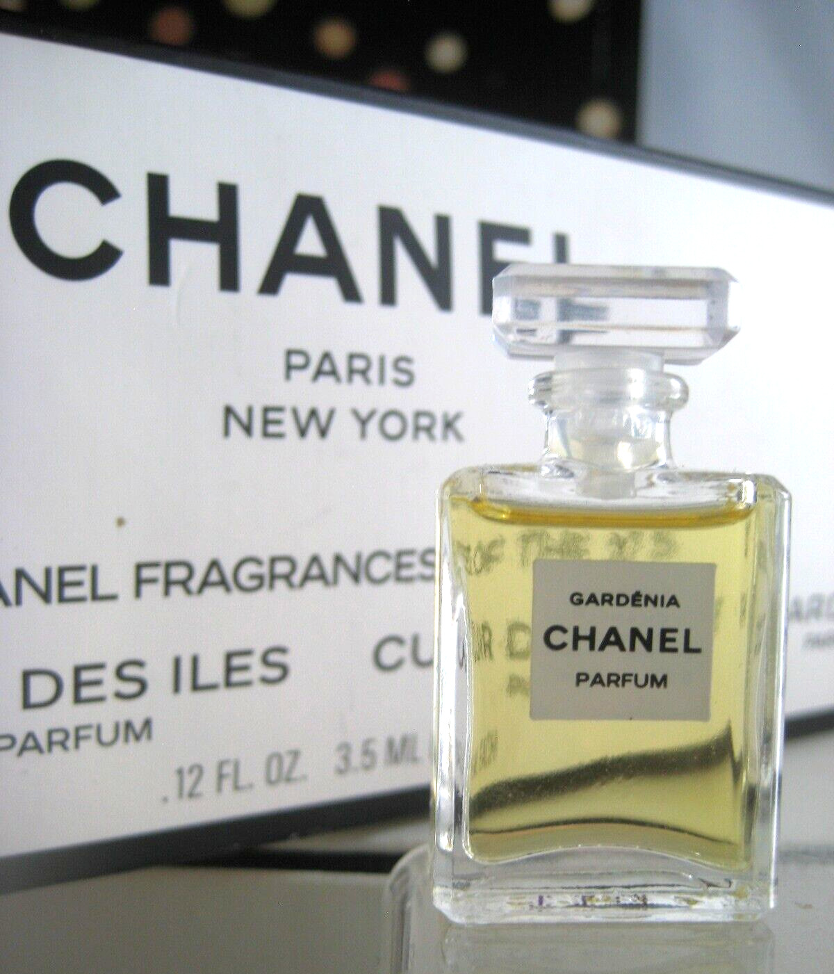 🎁1990s New **PARFUM** Vintage Chanel Gardenia mini 0.12 oz pure perfume