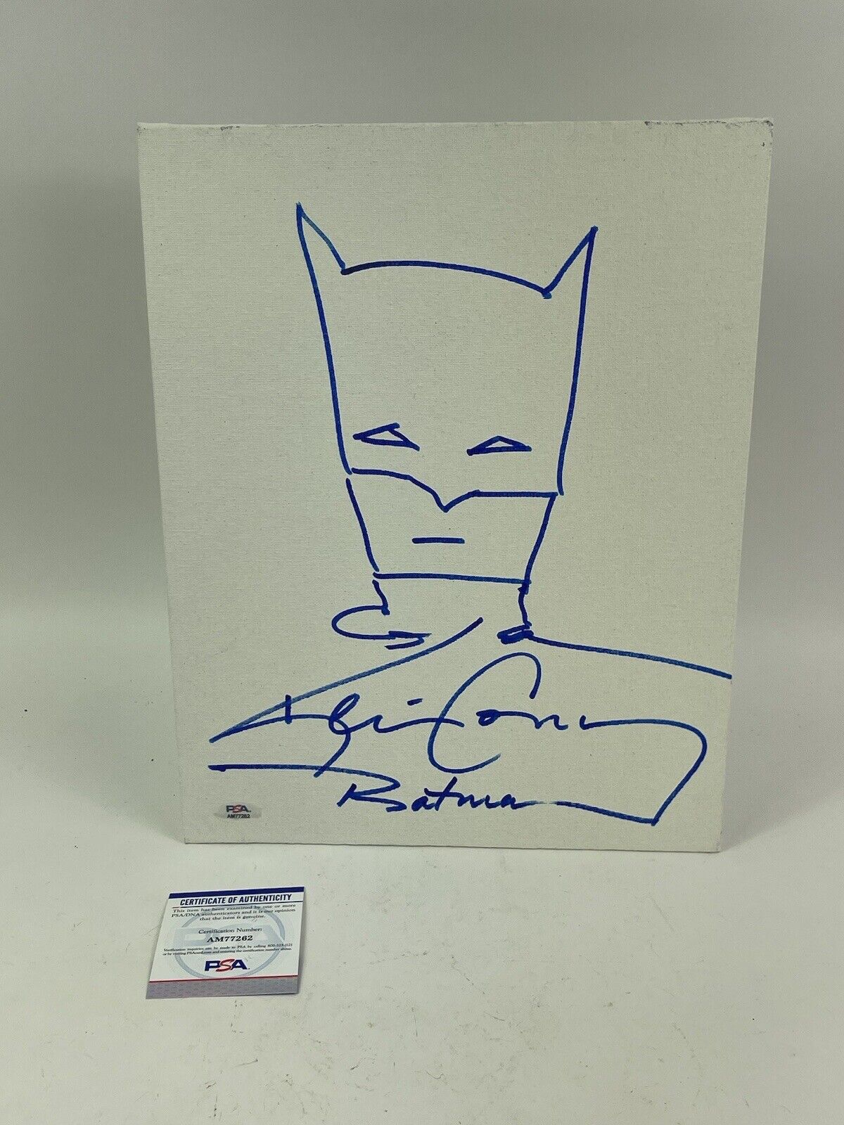 Kevin Conroy Batman Animated signed & Sketch canvas board 11x14 Amazing  PSA
