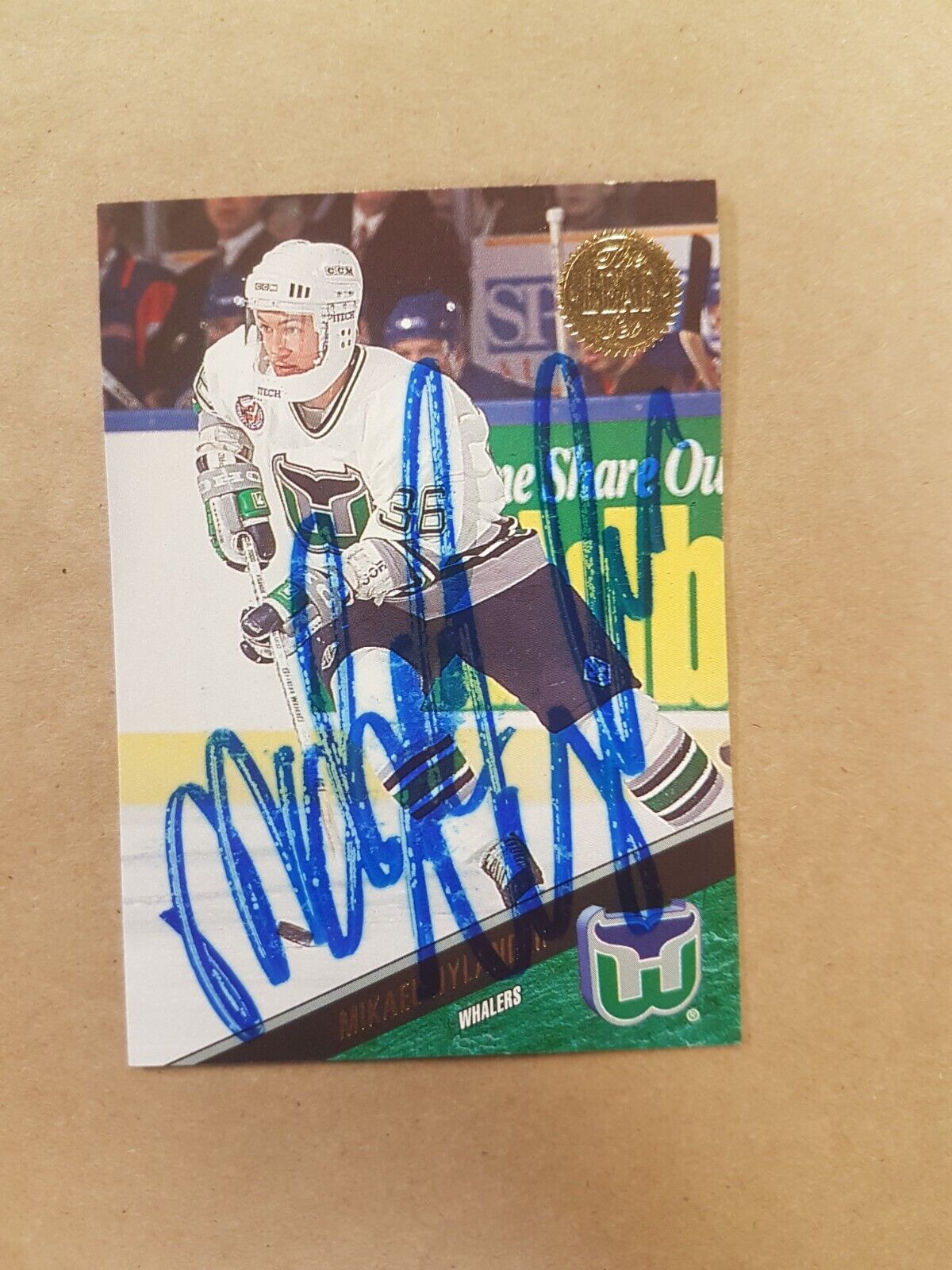 Mikael Nylander Whalers Autograph Card Signed Hockey 1994 leaf 94 rookie