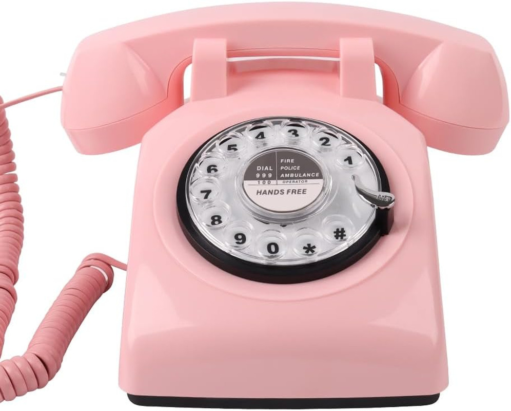 Rotary Dial Phone,  Retro Phone 1960'S Vintage Corded Phone, Retro Old Telephone