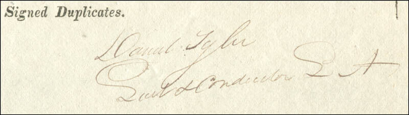 DANIEL TYLER - DOCUMENT SIGNED 08/31/1820
