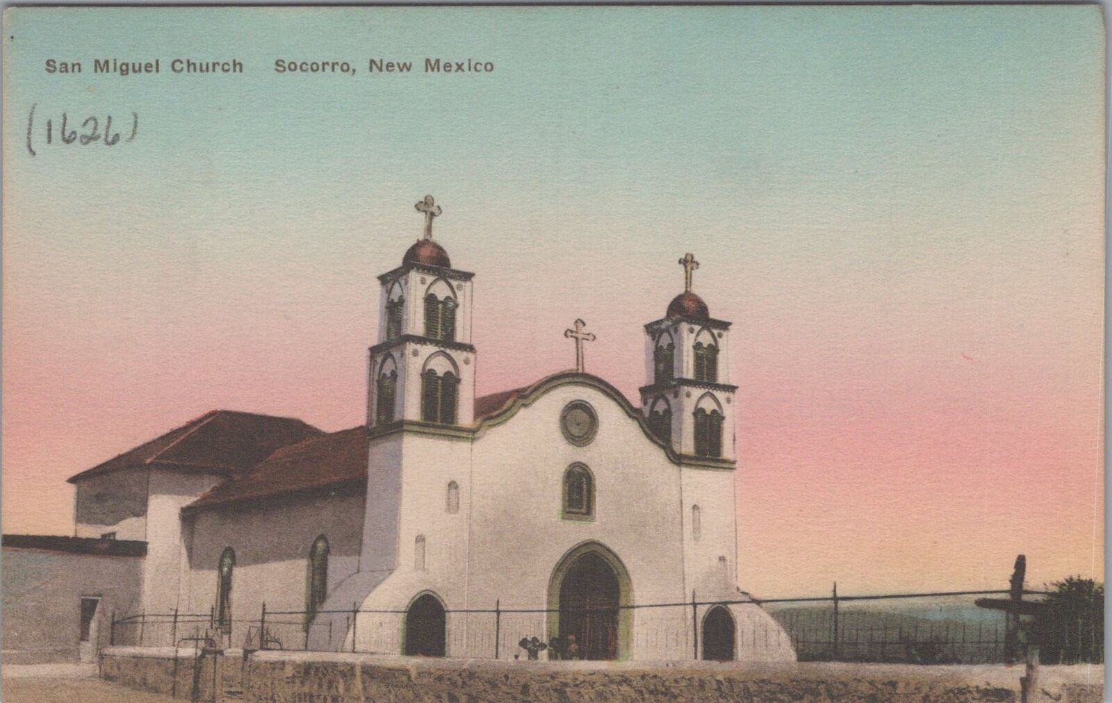 Postcard San Miguel Church Socorro New Mexico NM 