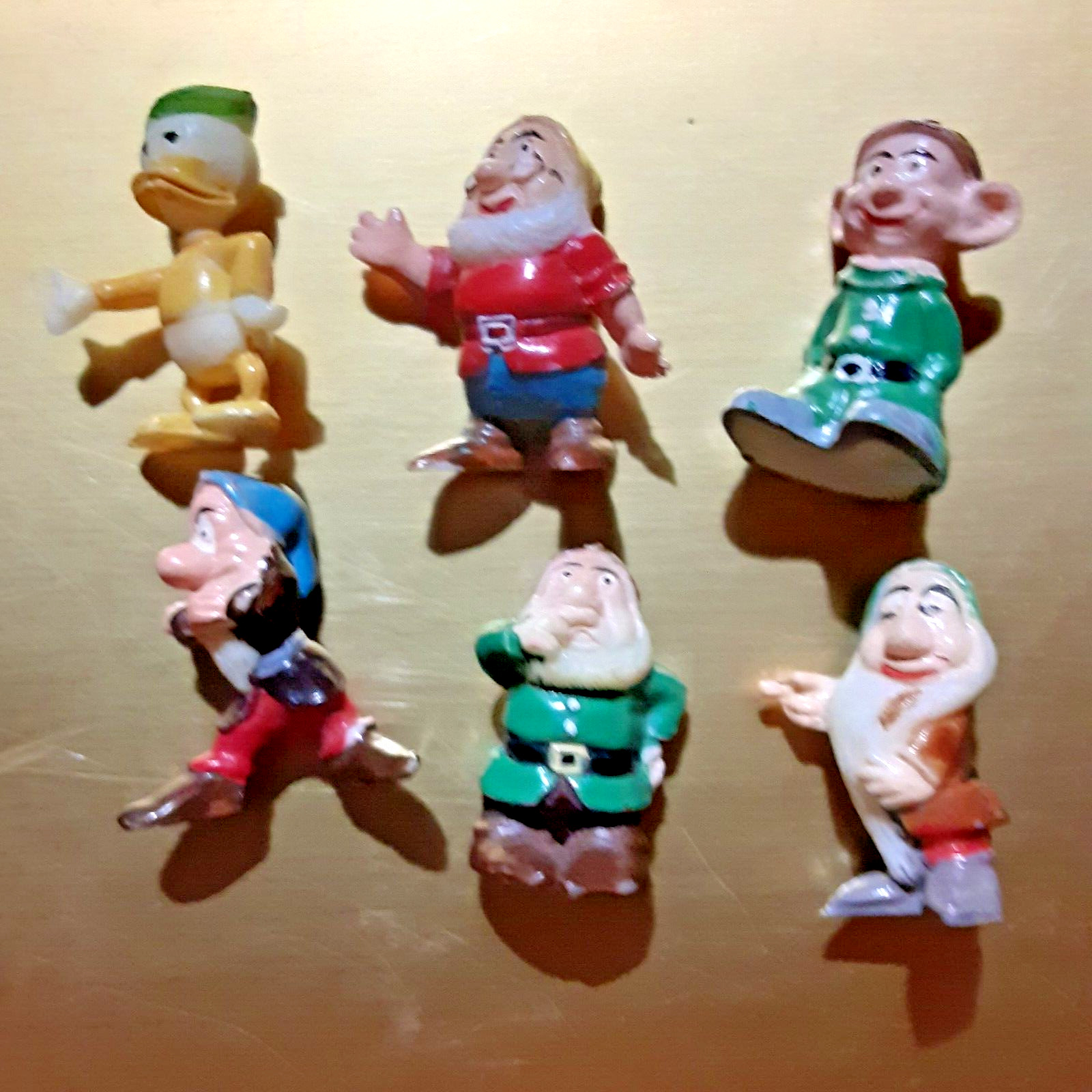 Marx Disneykins Seven Dwarfs (5) Louie Duck 1 inch Miniatures Vintage 1960s