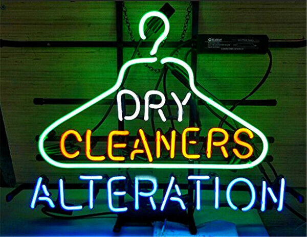 Dry Cleaners Alteration Neon Sign Store Advertising Light Nightlight Art 24\