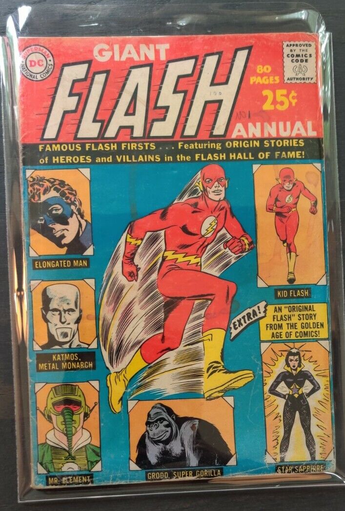 THE FLASH ANNUAL #1 DC Comics (1963) Giant 80 Page Barry Allen
