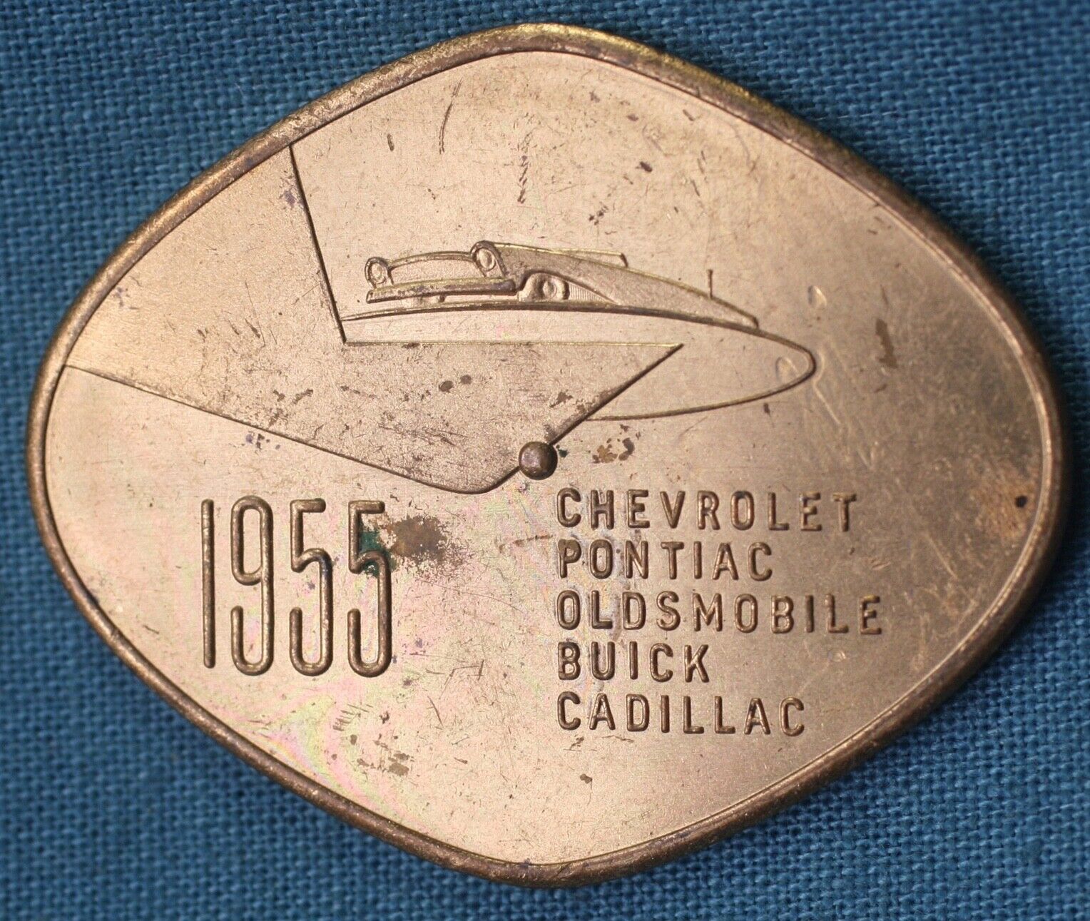 1955 GM General Motors Motorama Traveling Futuristic Display Spinner Medallion