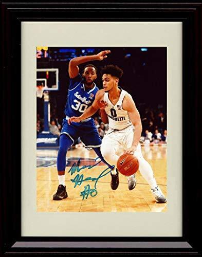 16x20 Framed Markus Howard Autograph Promo Print - Driving - Marquette