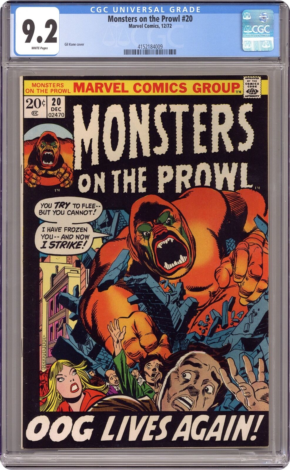 Monsters on the Prowl #20 CGC 9.2 1972 4152184009