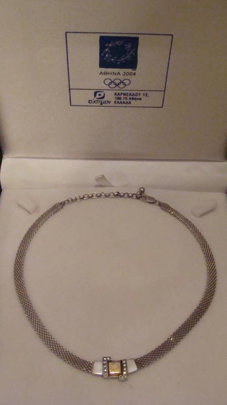 ATHENS 2004 SILVER & GOLD NECKLACE COLLECTOR 'S PIECE