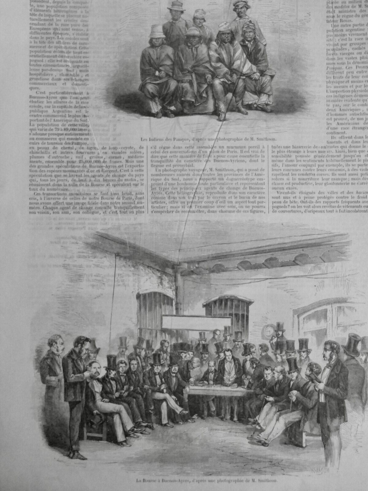 1857 Mid Purse Buenos Aires Indians Photograph M.Smithson 1 Journal Old