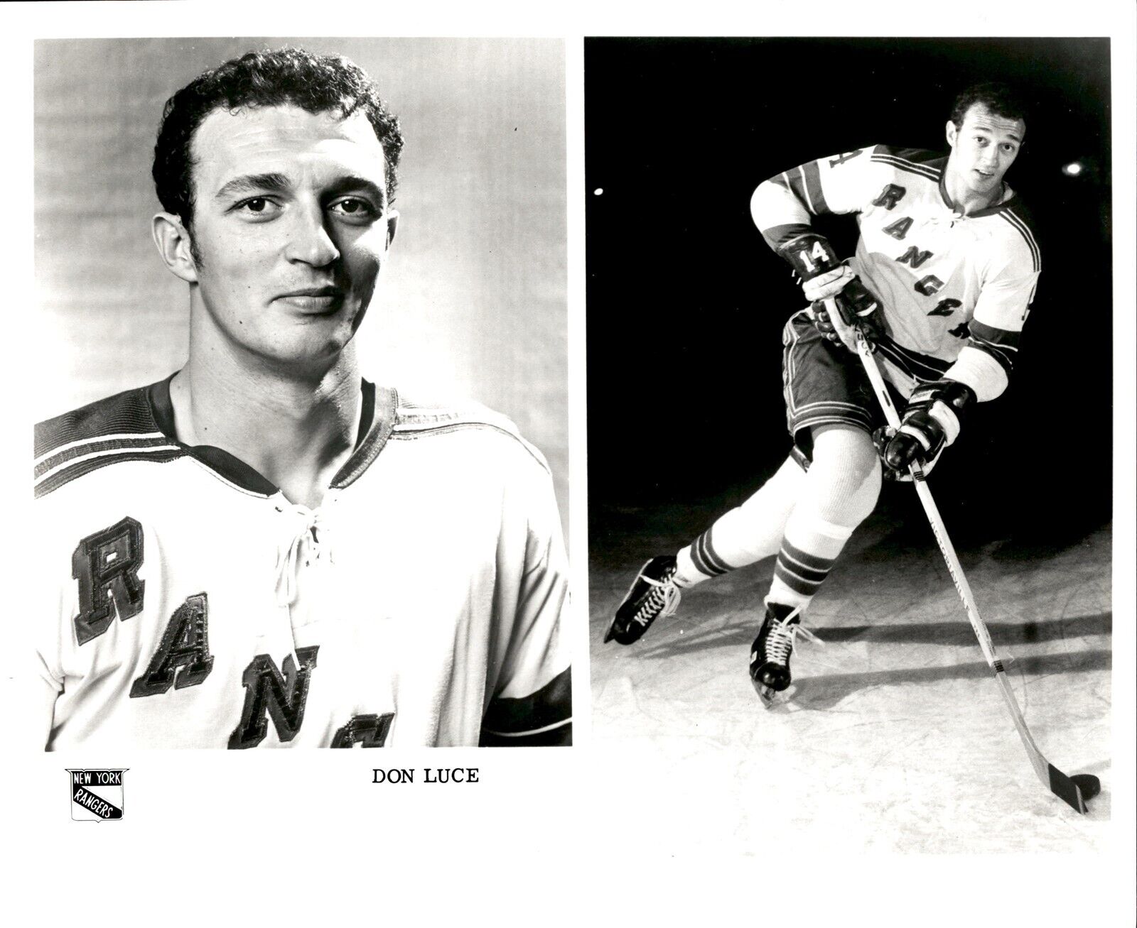 PF17 Original Photo DON LUCE 1969-71 NEW YORK RANGER CENTER CLASSIC NHL HOCKEY
