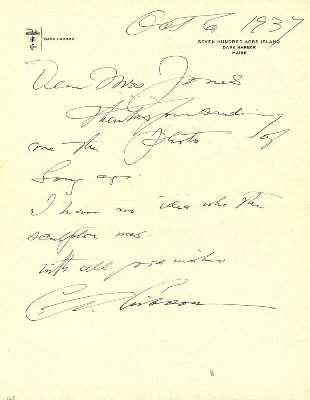 CHARLES DANA GIBSON - AUTOGRAPH LETTER SIGNED 10/06/1937