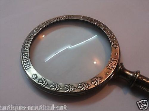 Magnifier Brass Magnifying Glass Vintage Nautical Table Top Decorative