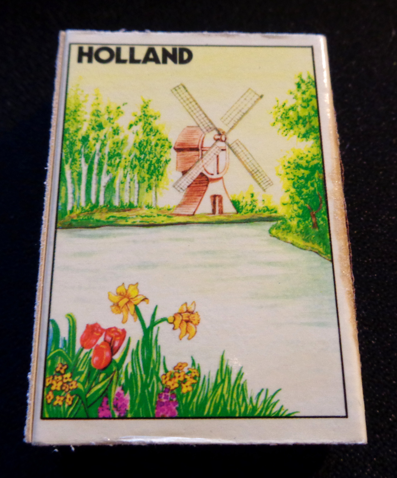 Vintage Holland Windmill Match Book Box EMPTY