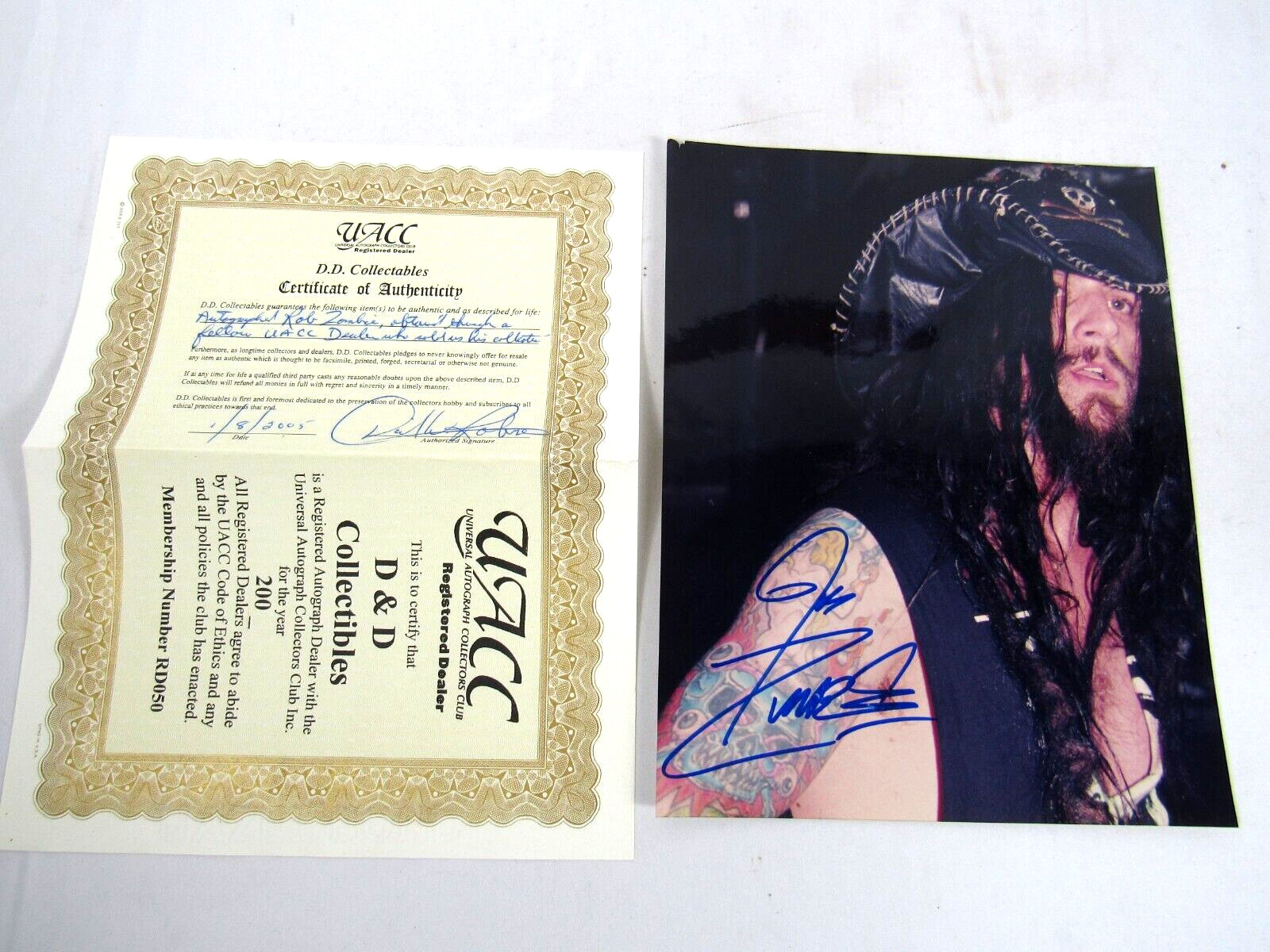 Rob Zombie Autographed / Signed 8x10 Photograph W/ CoA 2005