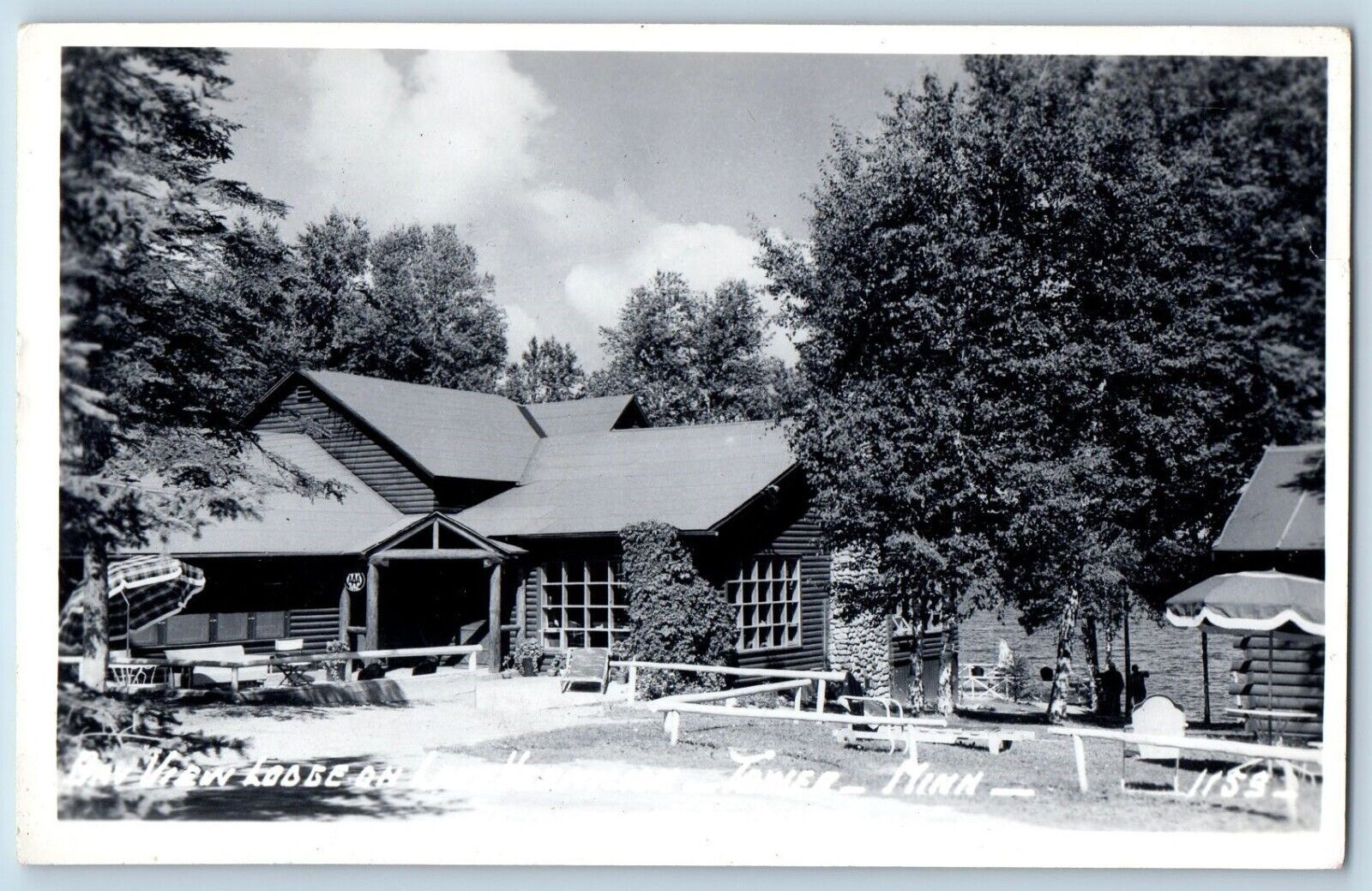 Tower Minnesota MN Postcard RPPC Photo Bay View Lodge on Lake Vermilion 1961