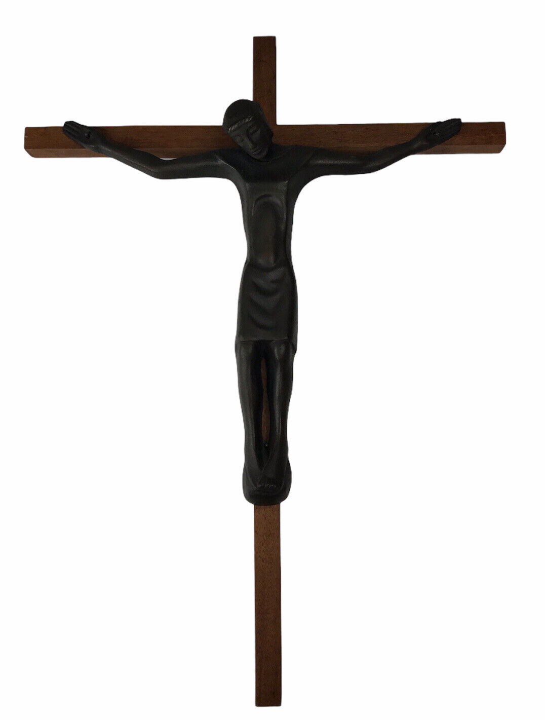 Vintage Art Deco Christ On Cross Figure Sculpture