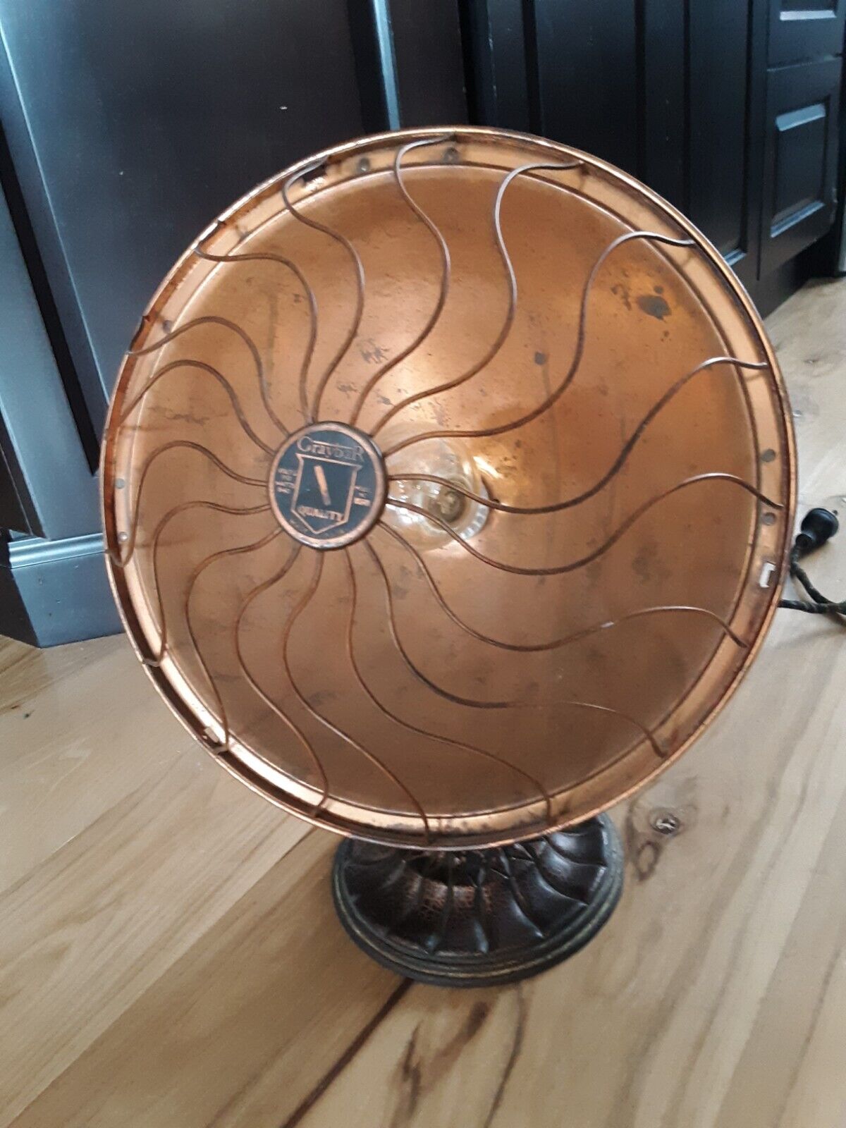 Vintage Graybar Copper Dome Heat Lamp Steampunk Light USA Made