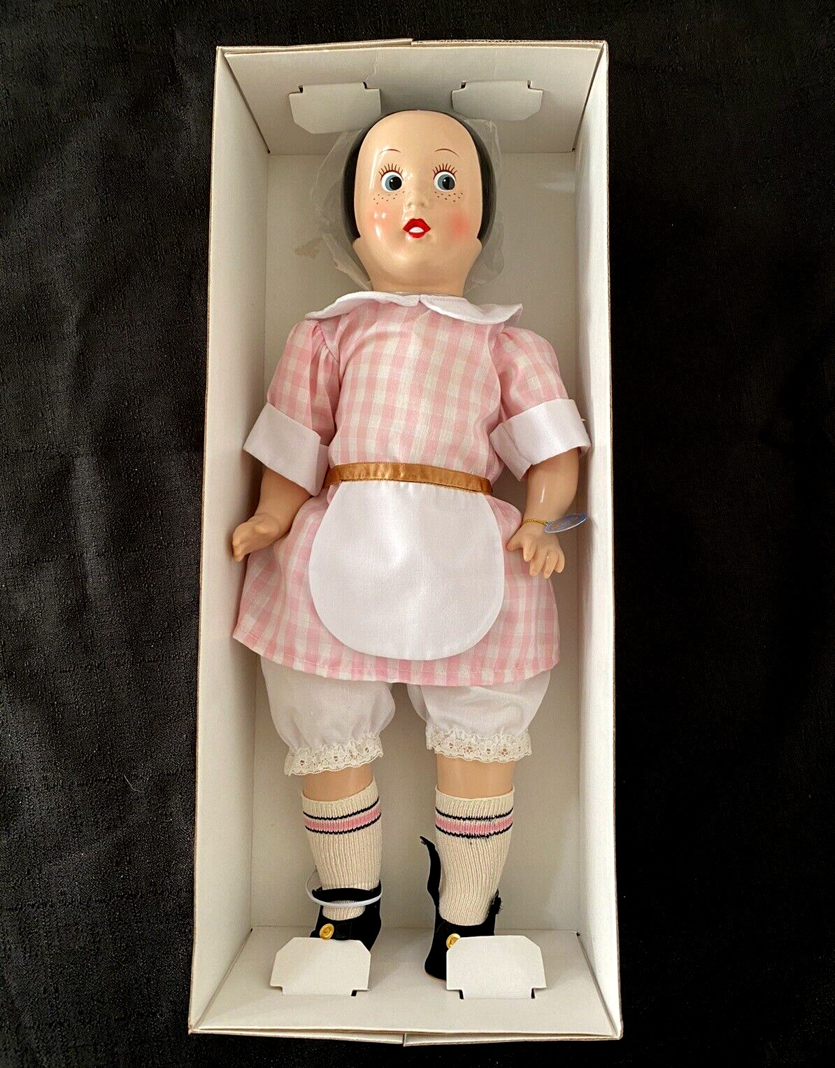 Vintage 1980’s Horsman Ella Cinders Doll w/Box & Pink White Gingham Dress 7147-2