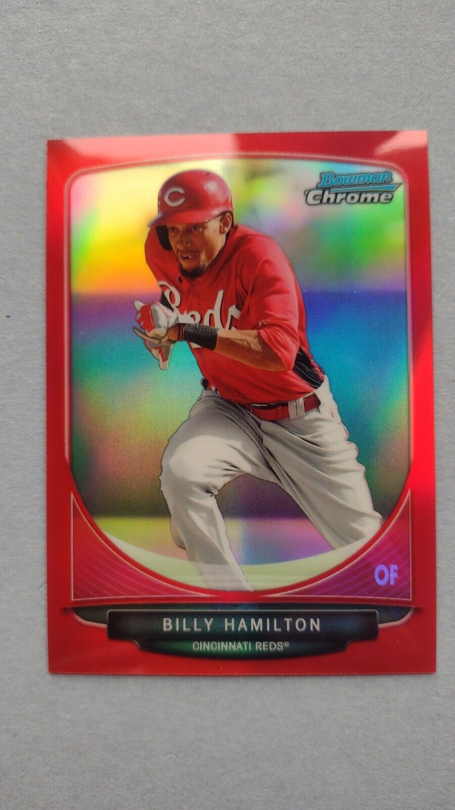 2013 Bowman Chrome Rookie Red Refractor Billy Hamilton 3/5