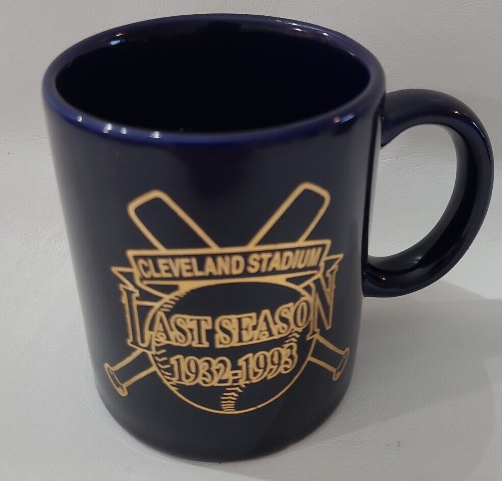 Cleveland Stadium Last Season 1932-1993 Coffee Mug Blue Baseball MLB Vintage ⬇️