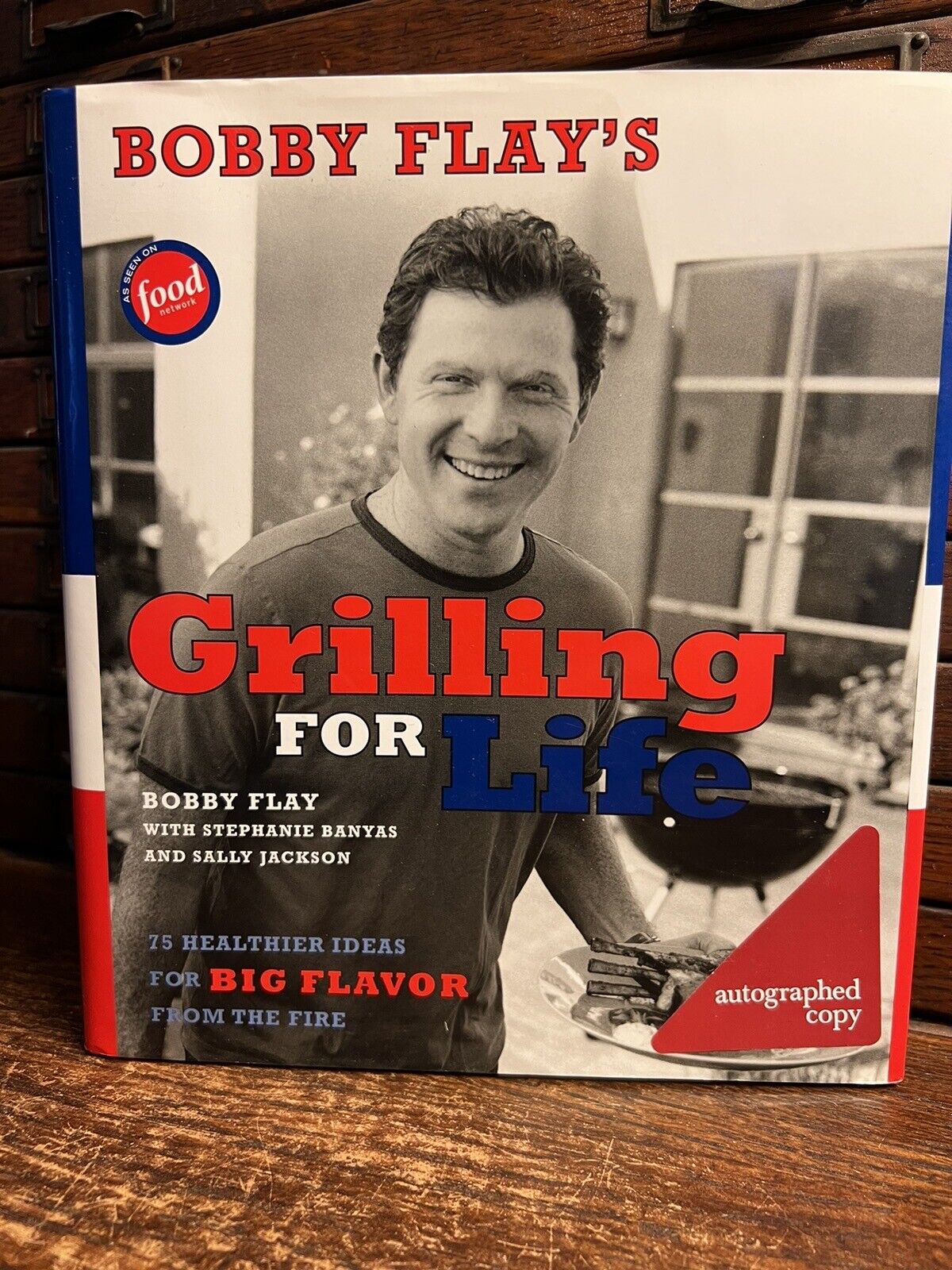 SIGNED Bobby Flay Grilling For Life Book Hardcover HC DJ Chef Flays Cooking Food