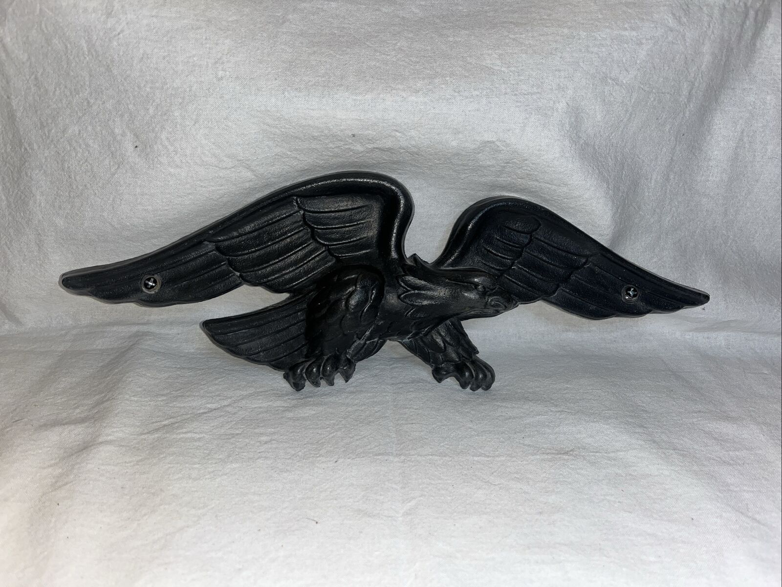 Vintage Black Eagle Plaque Plastic