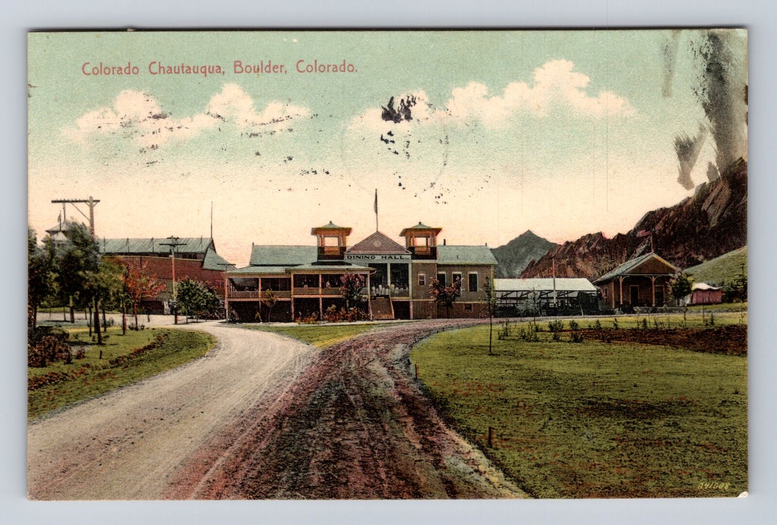Boulder CO-Colorado, Chautauqua Dining and Main Bldg., Vintage c1907 Postcard
