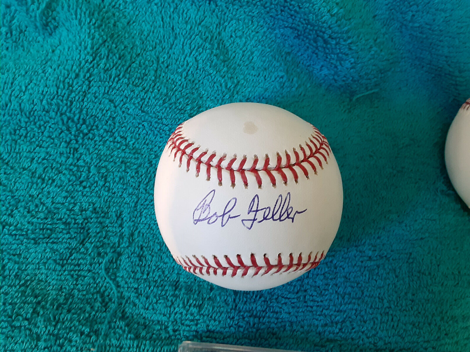 Cleveland Indians Bob Feller  Autographed Major League  baseball 