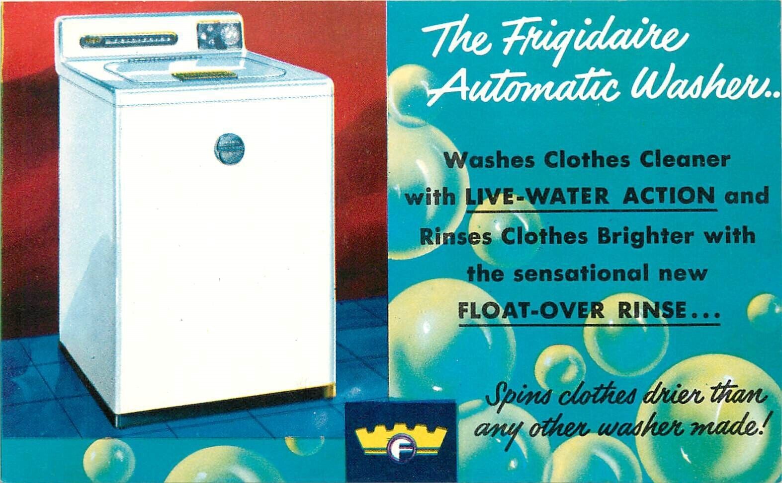 Postcard 19250s Frigidaire washer advertising undivided TP24-1423