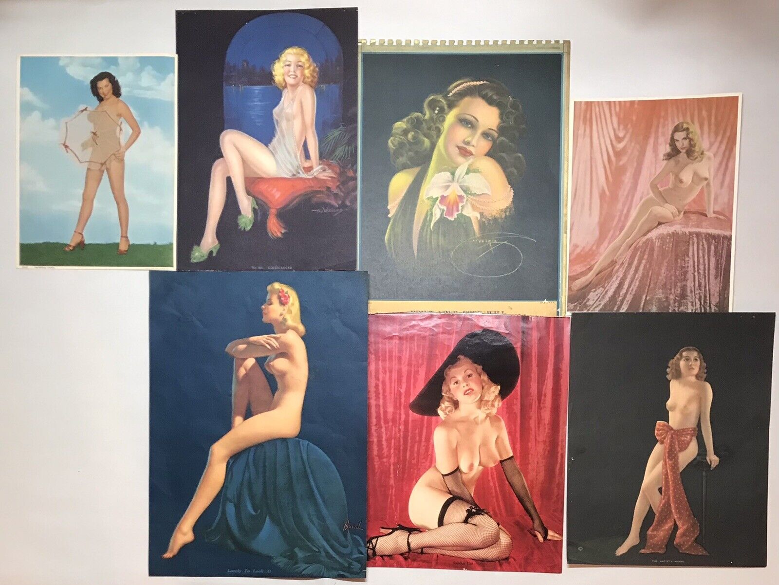 VINTAGE 1940s-50s-60s PIN UP LOT-SIGNED.