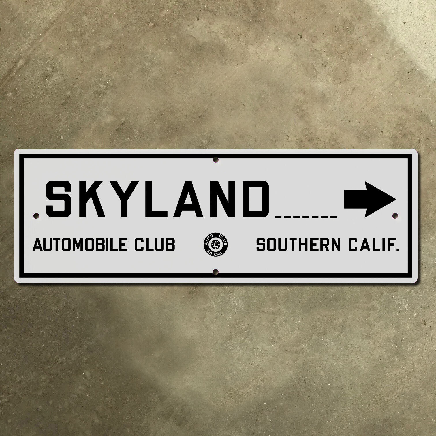 ACSC Skyland highway road sign California Lake Arrowhead 1929 36x12
