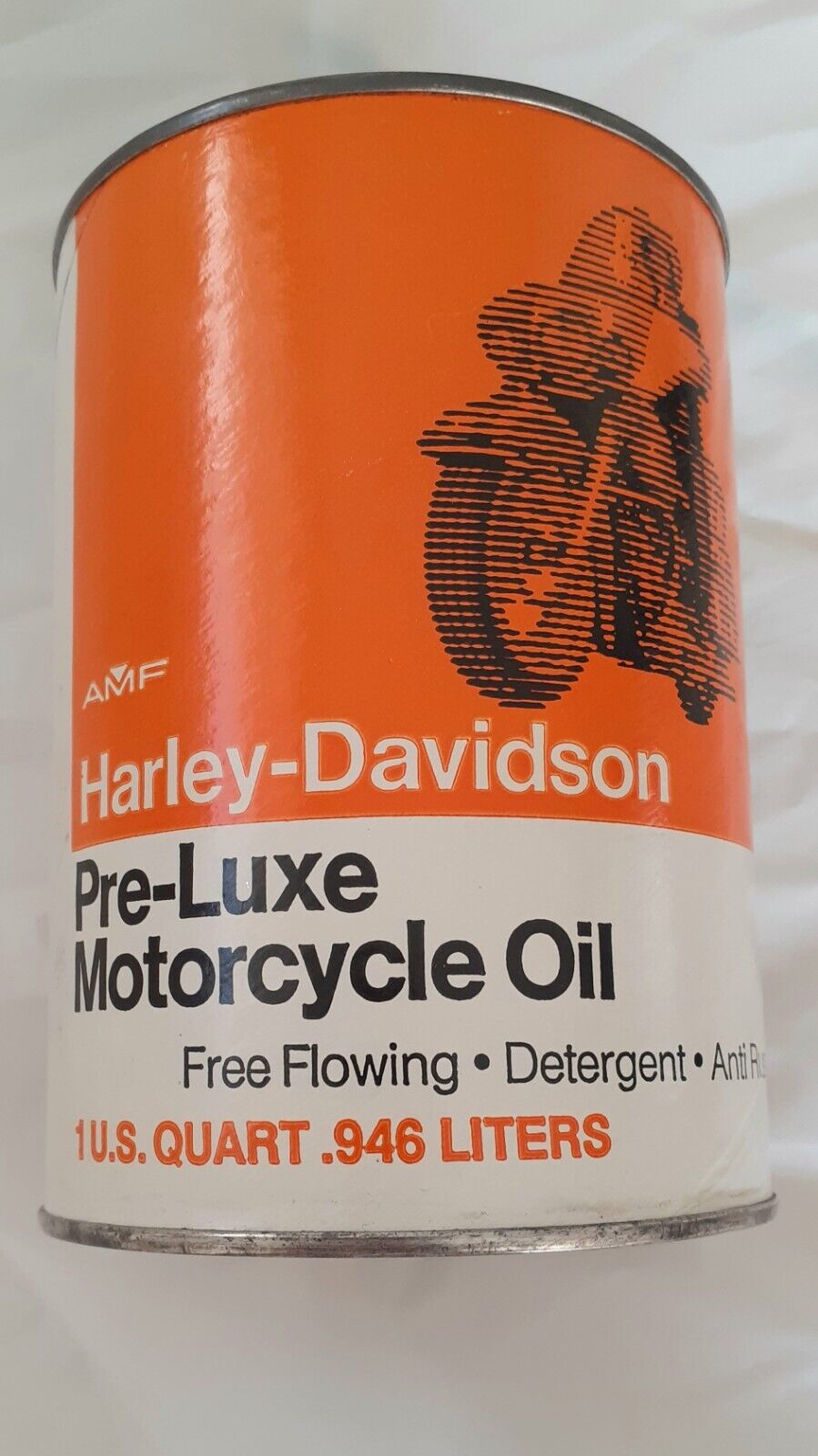 VINTAGE AMF HARLEY DAVIDSON PRE-LUXE MOTORCYCLE OIL #75-7 SAE 40..UNOPENED