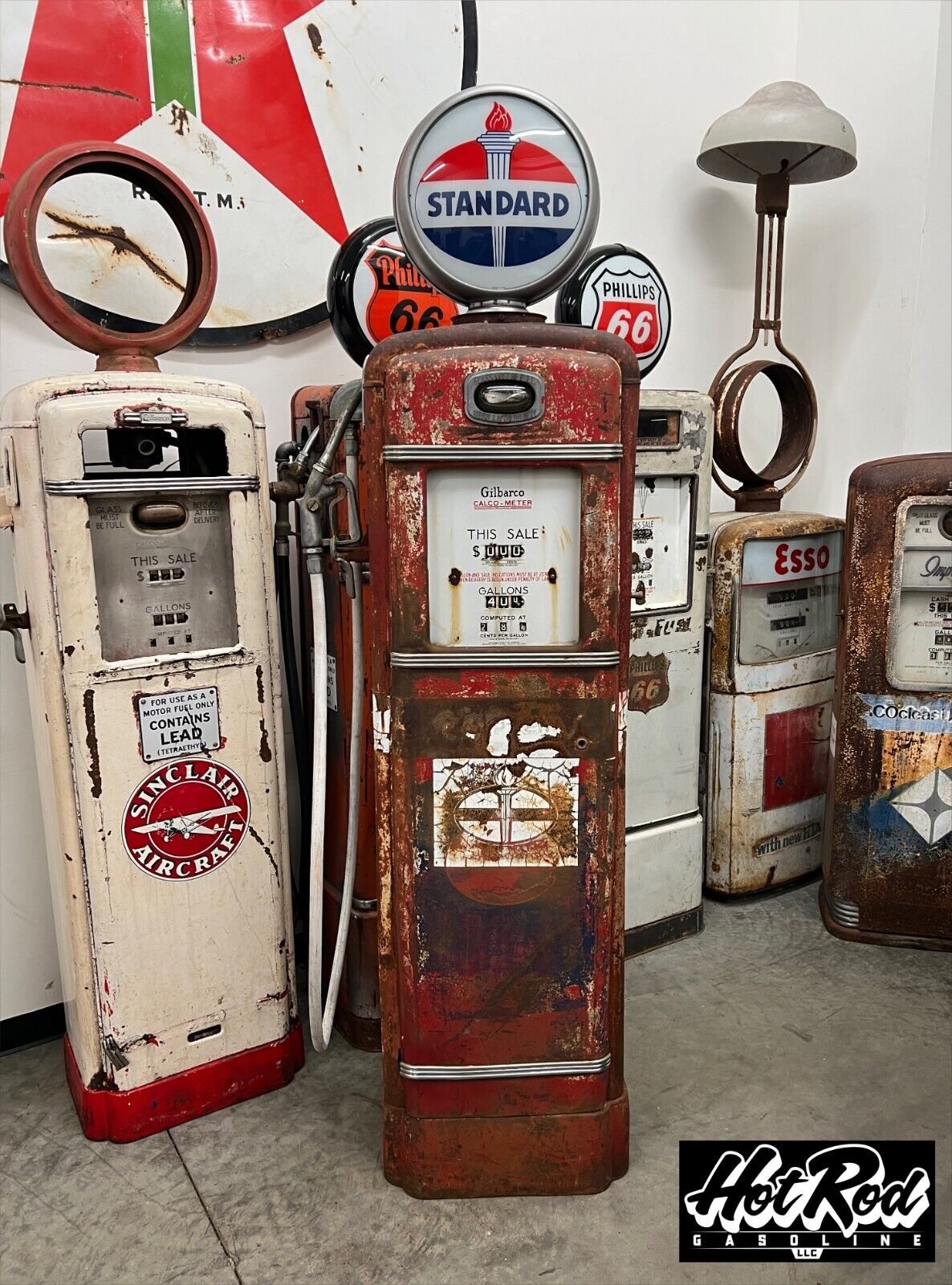 Vintage 1940\'s STANDARD / AMERICAN Oil Company Gilbarco Gas Pump