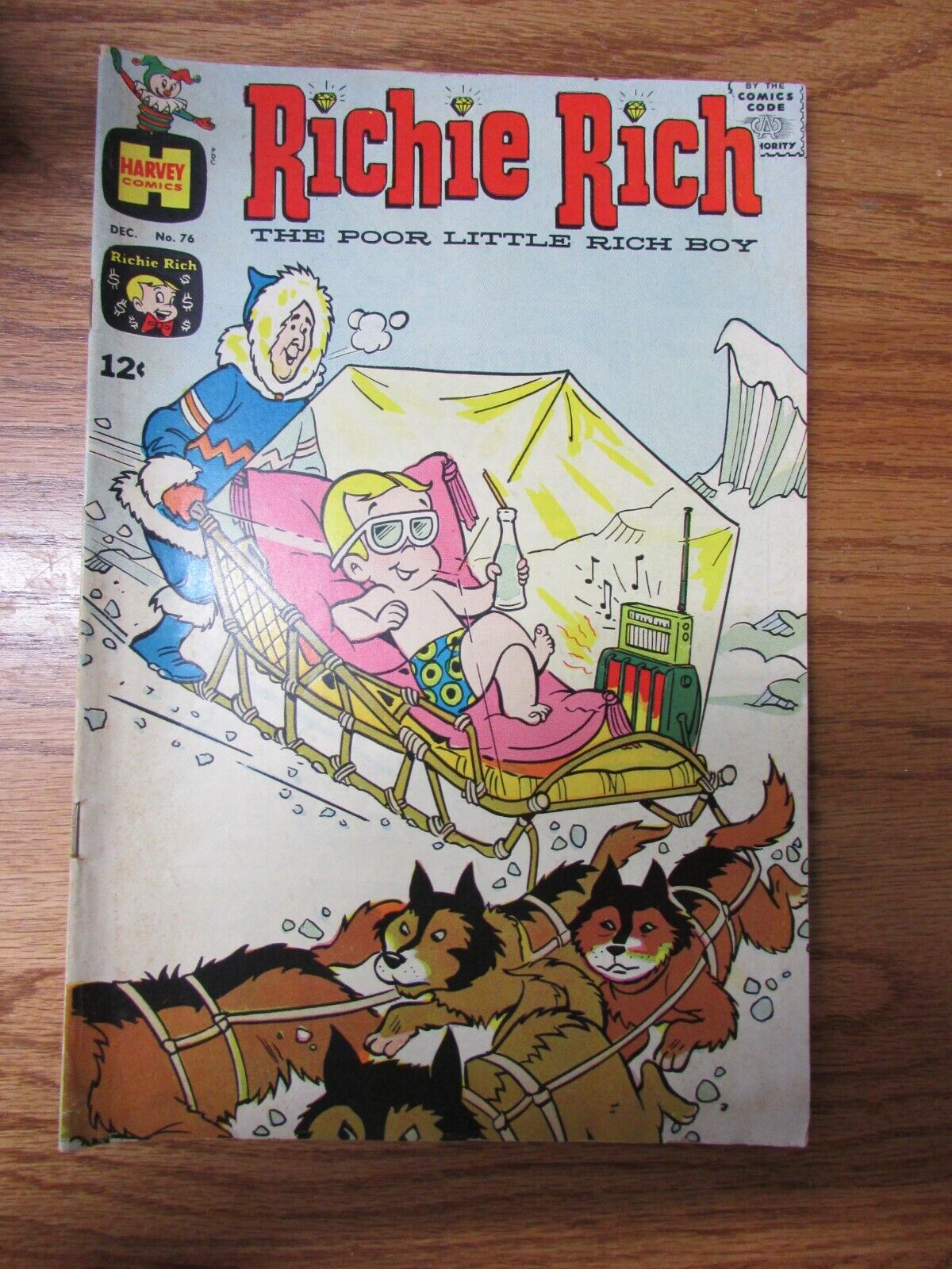 Vintage Harvey Comics Richie Rich December Vol. 1 No. 76 1968 Comic Book