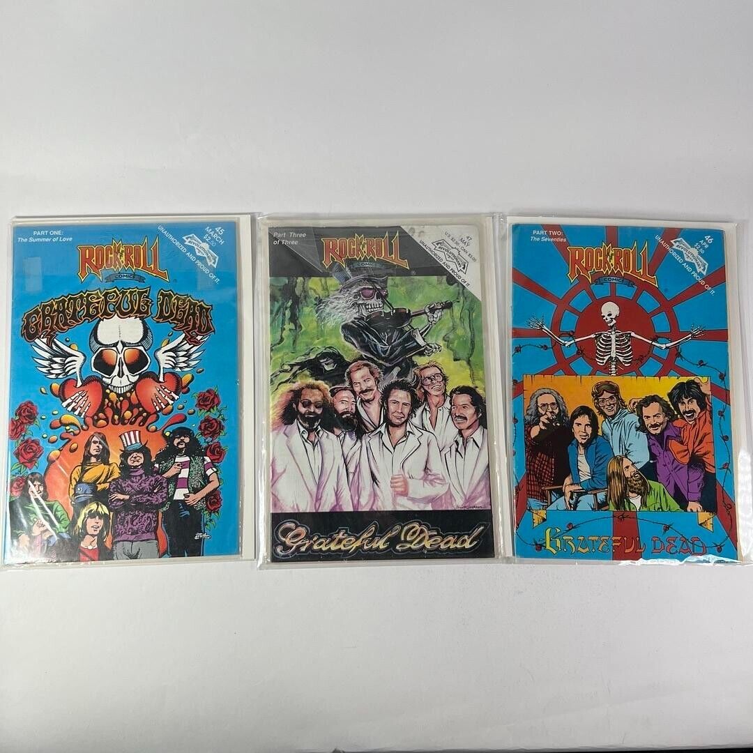 Rare Vintage 1992 Grateful Dead Rock N Roll Comics Vol 64 Set Parts 1-3 Comics
