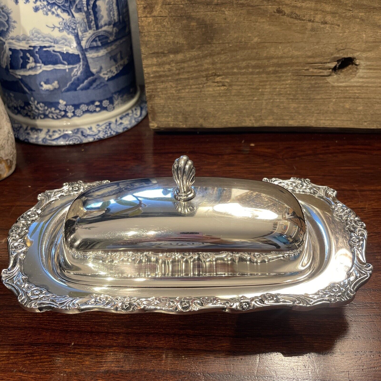 1940s Classic Silver Webster Wilcox Butter Dish