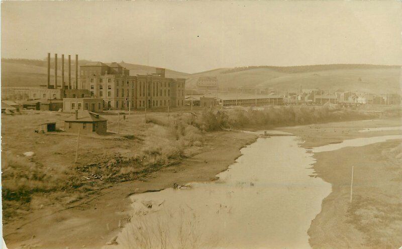 C-1910 Western US Factory Industry River RPPC Photo Postcard 20-3197