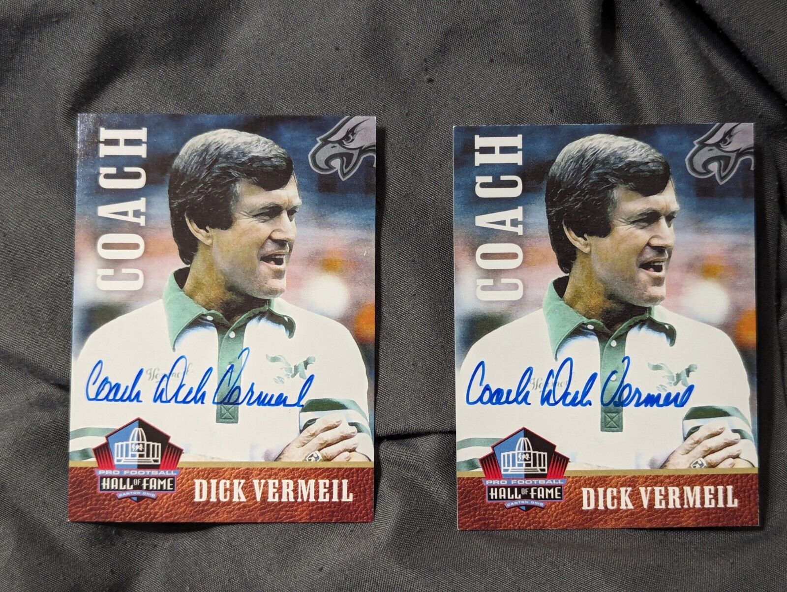 BOGO Coach DICK VERMEIL AUTOGRAPH CARDS Philadelphia Eagles HOF