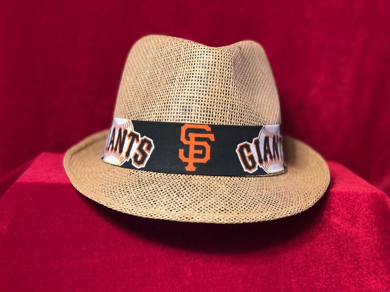 S.F. Giants Unisex Summer Fedora Panama Straw Hat with Band (Ship in a box)