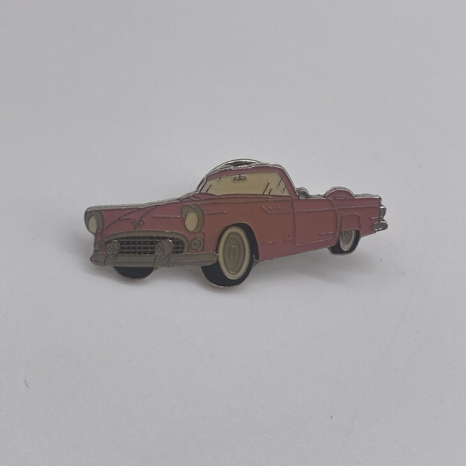 Vintage Pink 1955 Ford Thunderbird Car Automotive Lapel Hat Pin